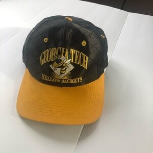 Signature 1984 Georgia Tech Snapback black/gold cap. Embroidered lettering/logo